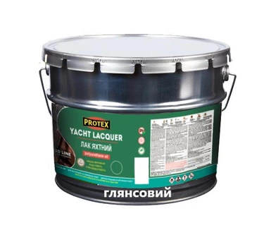 Лак поліуретановий яхтний WOOD LINE PROTEX глянсовий 9.3кг 10л