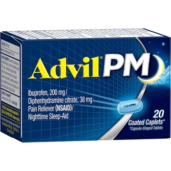 Знеболювальне снодійне Advil PM капсули в оболонці 20 шт