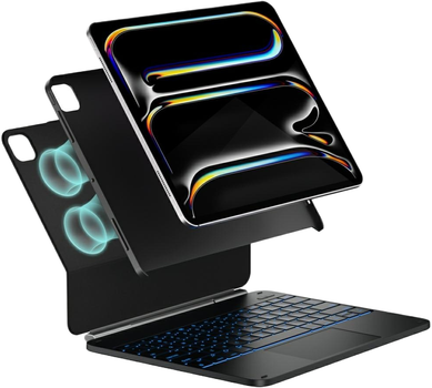 Etui z klawiaturą Typecase Edge+ do Apple iPad Air 13" 2024/2025 Carbon Fiber (6979284780363)