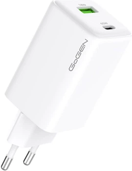 Ładowarka sieciowa GoGEN ACHPDQ265 USB-C PD 65W + USB-A 18W White (GOGACHPDQ265W01)