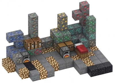 Магнітний конструктор Minecraft Гірська шахта на 128 кубиків
