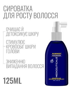 Сироватка для росту волосся під час алопеції Mediceuticals Numinox 125 мл стимулювальний засіб проти випадіння волосся у разі АГА