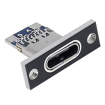 Разъём USB Type C 2 pin female с монтажной платой и отверстиями