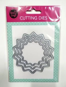 Набір вирубок Love2Craft CUTTING DIES зірки/сонечко з хвилястим краєм для скрапбукінгу, кард