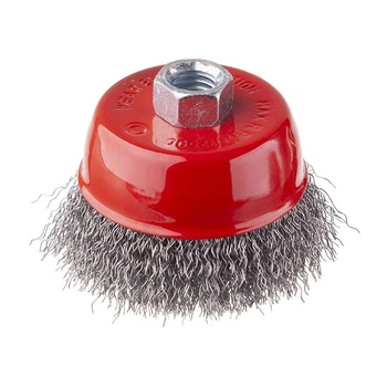 Щітка чашкова, 75 мм, M14, кручений дріт, для КШМ, 12500 об/хв INTERTOOL BT-1075
