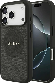 Etui Guess 4G Circle Classic Logo MagSafe do Apple iPhone 17 Pro Black (GUHMP17LP4PGRSGK)