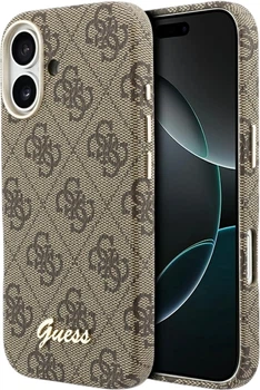 Чохол Guess 4G Script MagSafe для Apple iPhone 17 Brown (GUHMP17S5P4FWMSW)