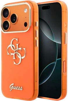 Etui Guess IML 4G Script Metal do Apple iPhone 17 Pro Max Orange (GUHCP17X5HC4MLSO)