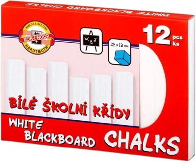 Zestaw kredy Koh-i-Noor 12 szt biały (8593540008824)