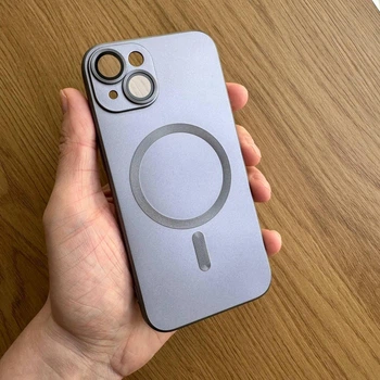 Чохол для Apple iPhone 13 перламутровий, MagSafe, матовий titanium, посилений захист камери