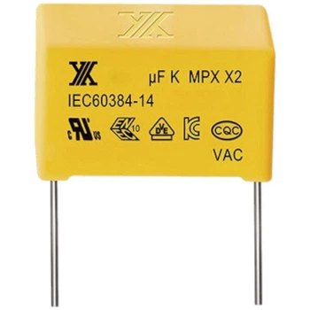 Конденсатор пленочный MPX 470nF 310VAC J(±5%), P=15mm, 18x14,5x8,5mm X2-474K310VACD4 YY - 555876