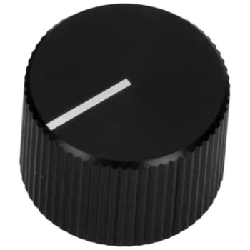 Ручка для потенціометра алюмінієва "чорна" на вісь 6мм, 21X13mm A21X13 Black - 659777