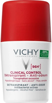 Кульковий антиперспірант Vichy Deo Clinical Control 96 годин захисту 50 мл (3337875804431)