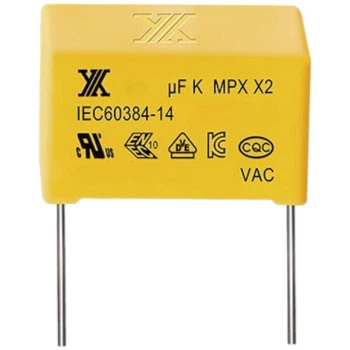 Конденсатор пленочный MPX 470nF 310VAC J(±5%), P=22,5mm, 26,5x16,5x7mm X2-474K310VACE2 YY - 555877
