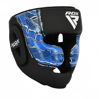 Боксерський Шолом RDX F17 New Aura Head Guard Чорно-Синій S (HGR-F17BU-S)