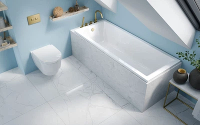 Ванна акриловая Radaway Linda 100х70 в комплекте с ножками и сифоном WA1-63-100x070S