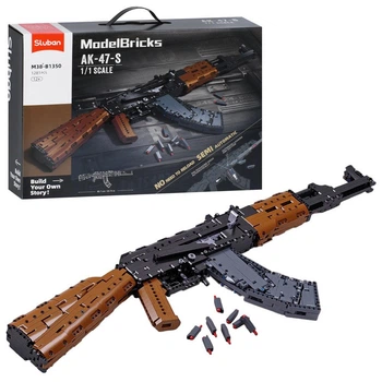 Автомат АК-47 конструктор 1281 деталі SLUBAN M38-B1350 масштаб 1:1