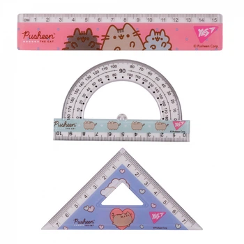 Набір лінійок 15 см 3 предмети YES Pusheen, 370688