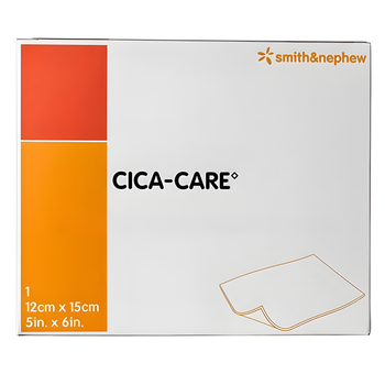 Силиконовый гелевый пластырь Cica-Care 12смх15см для лечения и профилактики рубцов и шрамов 1 шт, самоклеящийся прозрачный