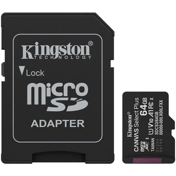 Карта памяти Kingston 64GB microSDXC class 10 UHS-I V10 A1 Canvas Select Plus (SDCS3/64GB)