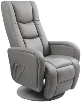 Розкладне крісло Halmar Pulsar з функцією масажу Сірий (5905248112506)