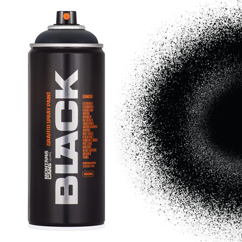 Нитро краска-спрей Montana Black 9001 Black (Черный матовый) 400 мл