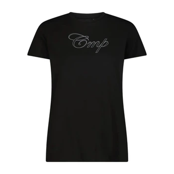 Футболка CMP Women's Stretch Cotton T-Shirt with Logo Black S (1097-32D8066P-54UU 38)