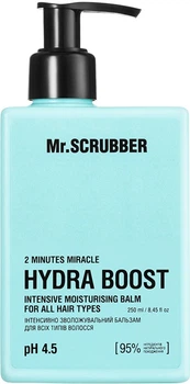 Интенсивно увлажняющий бальзам для всех типов волос Mr.Scrubber 2 Minutes Miracle: Hydra Boost 250 мл (4823109705661)