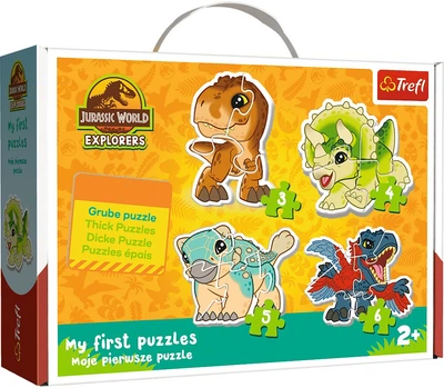 Пазл Trefl Baby Classic Парк Юрского периода: Милые динозавры 4 элемента 36138 (5900511361384)