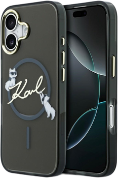 Etui Karl Lagerfeld IML Choupettes Karl  Script Logo MagSafe do Apple iPhone 17 Black (3666339605872)