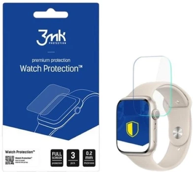 Folia ochronna 3MK Watch Protection na ekran smartwatcha Apple Watch 8 45 mm 3 szt. (5903108491006)