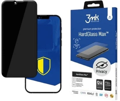Захисне скло 3MK Hard Glass Max Privacy для Apple iPhone 13/13 Pro Black (5903108444415)