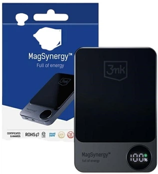 УМБ 3MK MagSynergy 10000 mAh USB-C/Lightning Black (5903108497381)