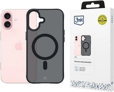 Панель 3mk Smoke MagCase для Apple iPhone 16 Black (5903108586658)