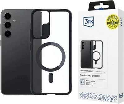 Etui 3MK Satin Armor MagCase do Samsung Galaxy S24 Black + Transparent (5903108563895)