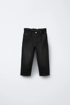 Джинси на дівчинку декоровані Zara 104 см чорні