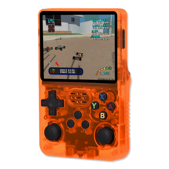 Портативна ретро ігрова консоль R36S 3.5" IPS, 3500mAh, 10000+ ігор, підтримка NES/SNES/PS1/GBA, портативна приставка (оранжева)