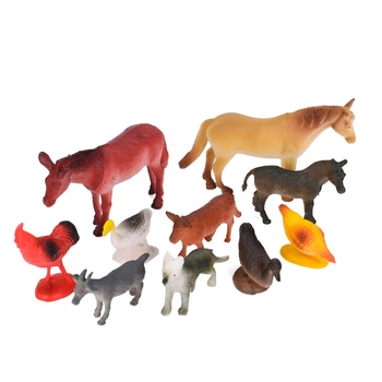 Игровой набор фигурок "Домашние животные" Bambi Н641-1, 10 штук в комплекте