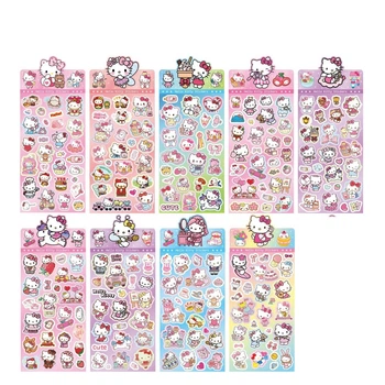 Набор наклеек Hello Kitty 9 листочков 9.5*22.5 см