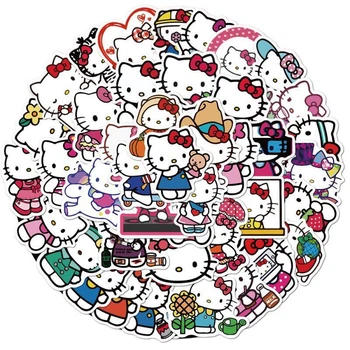 Набір стікерів Hello Kitty 3 - 50 шт. - Вінілові наліпки для різних поверхонь