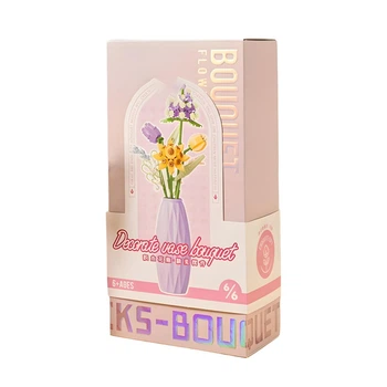 3D конструктор Фіолетова ваза з квітами на 290 деталей (P2355)