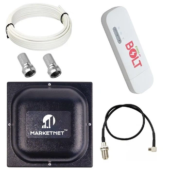 Комплект WiFi роутер 3G 4G LTE модем Bolt E8372h-153 все частоты с панельной антенной MIMO MarketNet T800 18 дБ