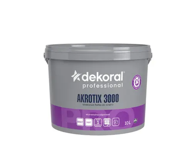 Фарба професійна Dekoral Akrotix 3000 Ag+ з іонами срібла, сніжно-біла, 10 л