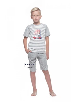 Сіра піжама з малюнком скейта та написом Jump skate на хлопчика 110см 4-5лет BNP 022/001 Ellen