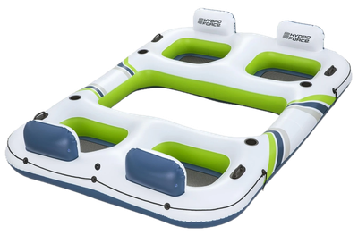 Надувний острів для плавання Bestway Hydro Force Breeze Bloc Island для 4 осіб 291 x 202 см 43957 (6941607393000)