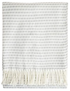 Koc Homla Sorbo z frędzlami i szarym wzorem 150 x 200 cm (5906496771590)