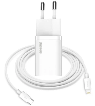 Універсальний зарядний пристрій у розетку для телефона з роз'ємом Type-C Super Silicone PD Charger 20 W кабель Type-C to MicroUSB
