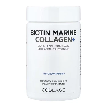 Biotin Marine Collagen - 120 vcaps біотин з морським колагеном для пружної шкіри, міцного волосся, нігтів та підтримки суглобів