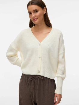 Кардиган в'язаний жіночий Vero Moda 10343349 M Cloud Dancer (5715828927662)