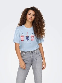 Футболка бавовняна довга жіноча ONLY 15343431 S Soft Chambray (5715830766440)